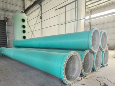 Large FRP pipes in storage facility showing industrial scale production