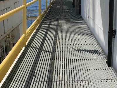 FRP Pultruded Grating Marine Walkway Application
